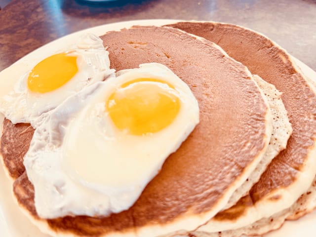 Eggs With Pancakes.