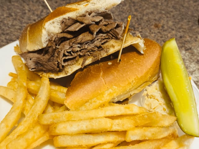 French Dip Sandwich.