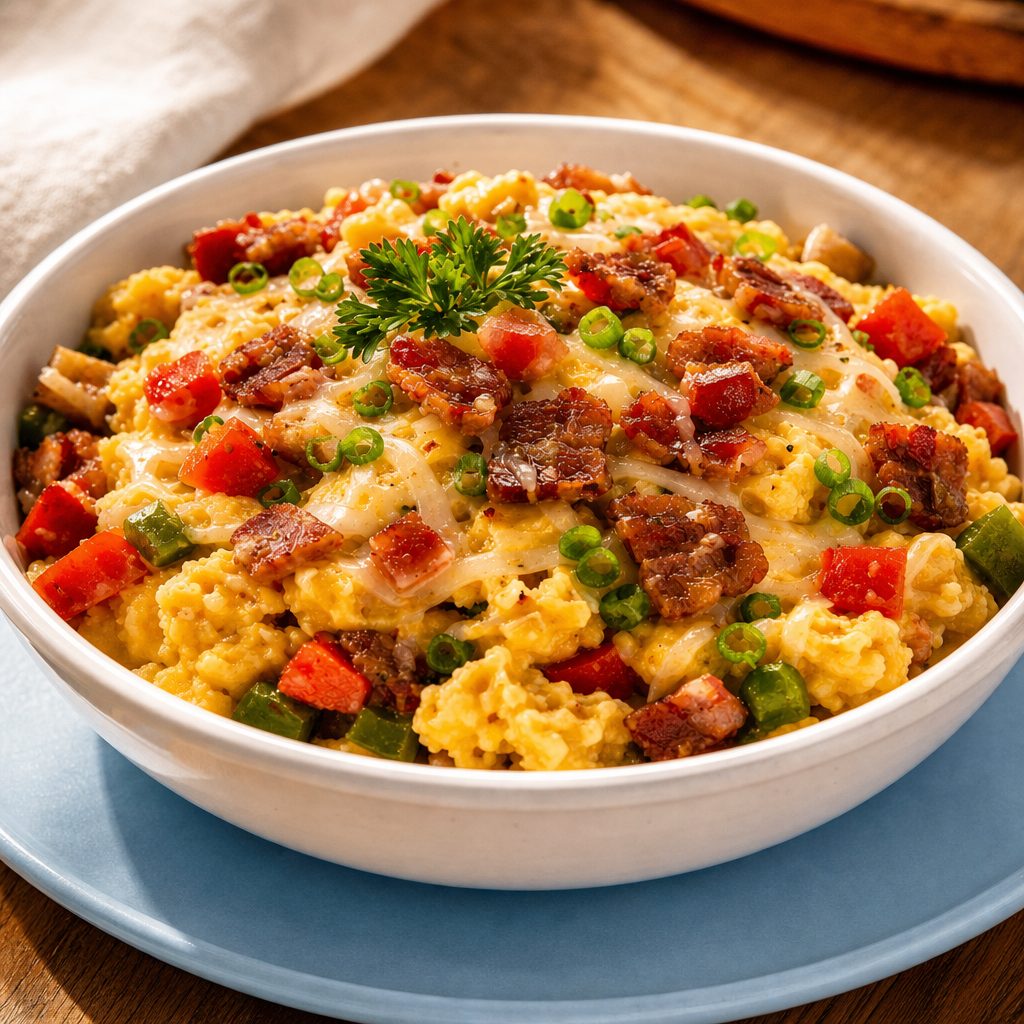 Breakfast Bowl w/ Bacon or Ham.