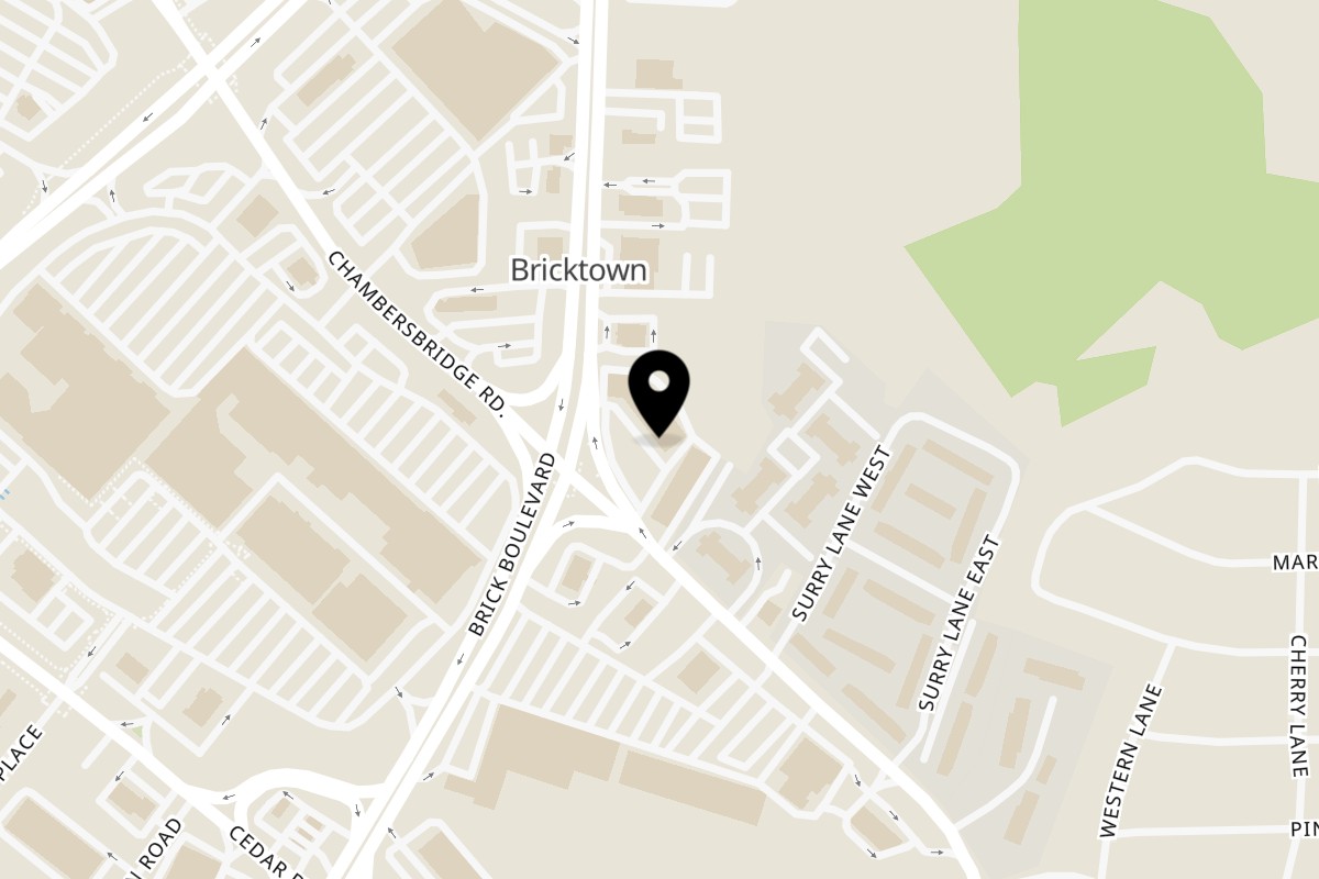 Map showing the location of Corner Post Diner & Restaurant on 2791 Hooper Ave in Brick Township